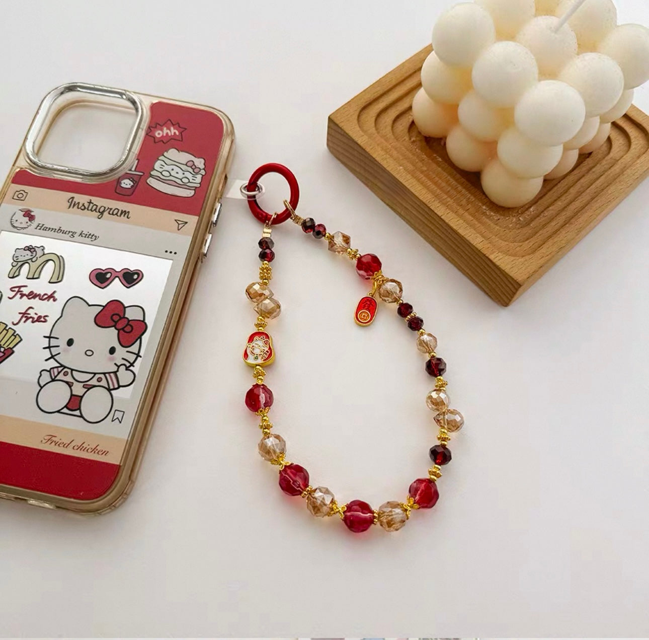 Lucky Cat phone chain