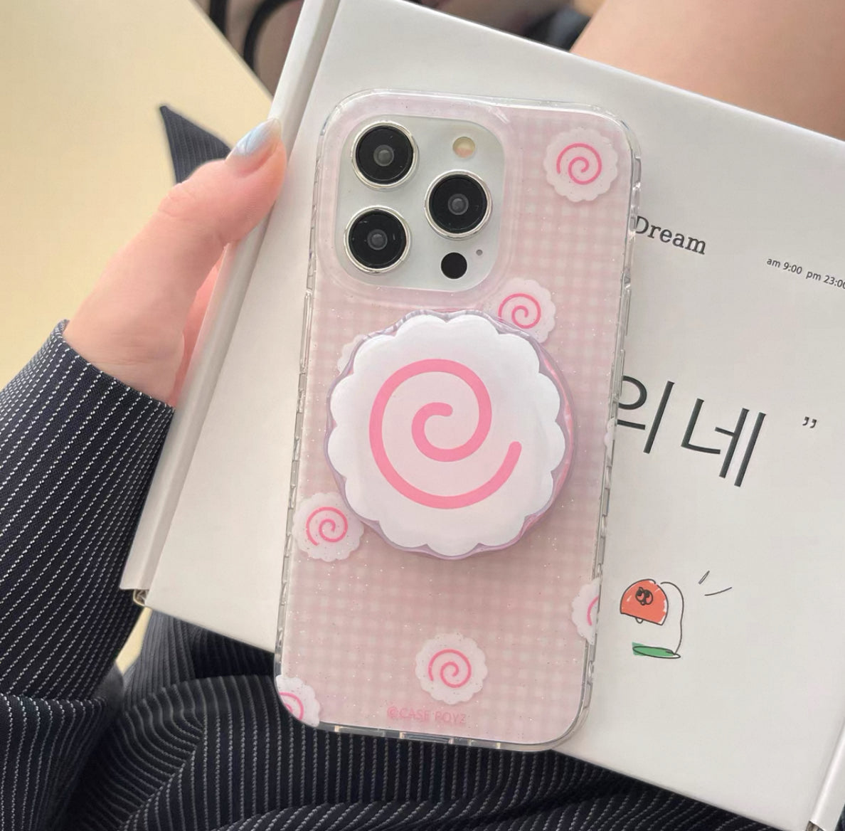 Pink fish cake MagSafe iPhone case